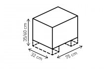 EVO Speedpack tail bag 75-90 l. Ballistic Nylon. Black/Grey.