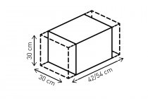 EVO Rackpack tail bag 36-45 l. Ballistic Nylon. Black/Grey.