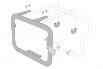 Adapter kit for orig. R1200GS Adv. carrier 2 pcs. For TRAX ADV/EVO cases.