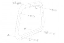 Adapter kit for EVO carrier 2 pcs. For Givi Trekker, not Outback cases.