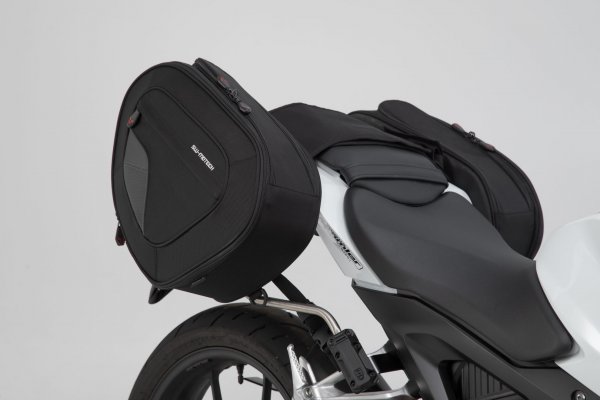 BLAZE H saddlebag set Black/Grey. Honda CB125R (18-).