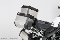 TRAX ION aluminium case system Black. 45/45 l. Suzuki V-Strom 1000 (14-).