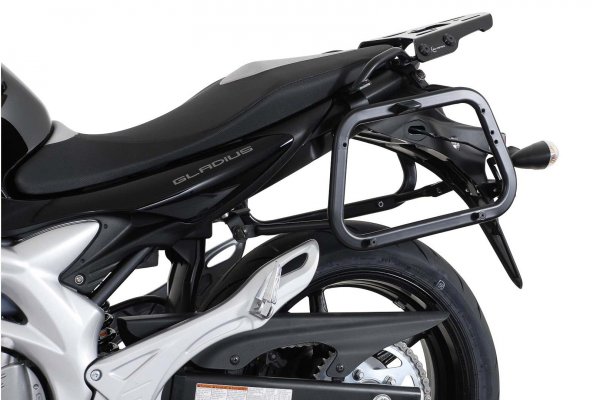 EVO side carriers Black. Suzuki SFV 650 Gladius (09-16).