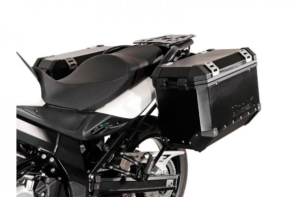 EVO side carriers Black. Suzuki DL 650 (11-16).