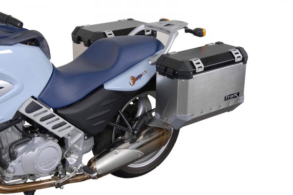 EVO side carriers Black. BMW F 650 CS Scarver (02-06).