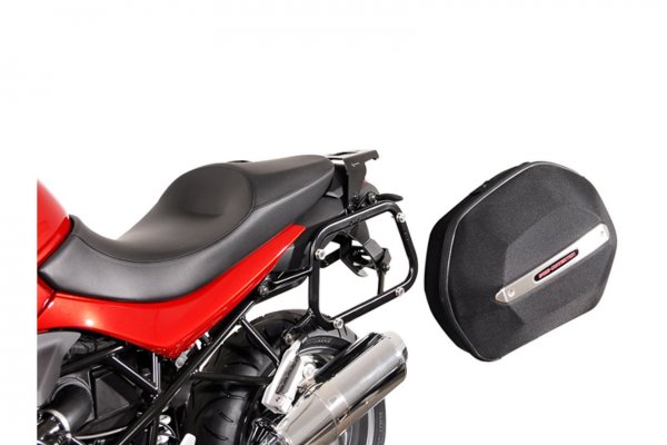 EVO side carriers Black. BMW R 1200 R (07-14).