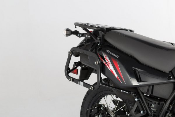 EVO side carriers Black. Reinforced. Kawasaki KLR650 (08-).