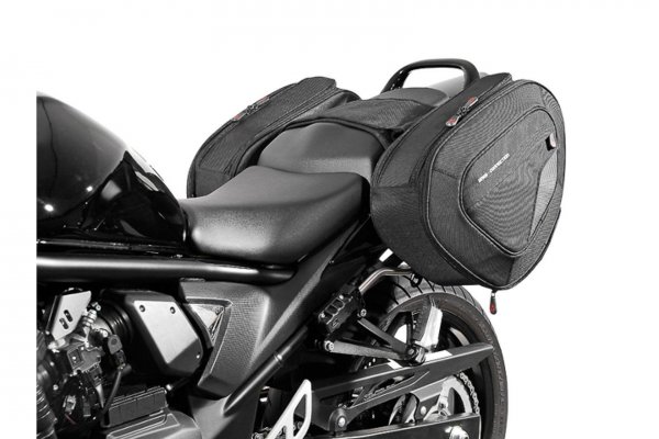 BLAZE H saddlebag set Black/Grey. Suzuki GSF650/S (09-) GSF1250 (10-).