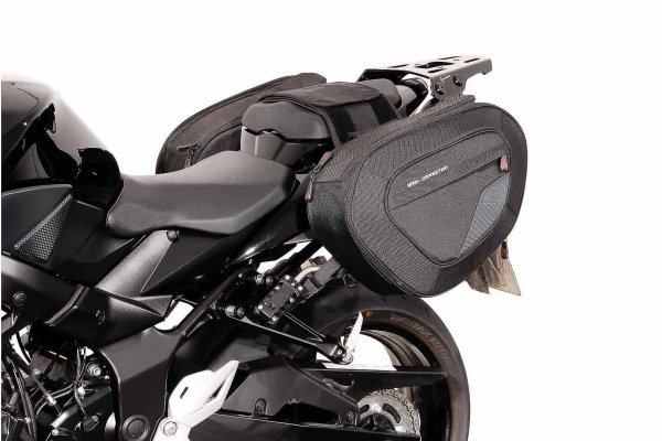 BLAZE H saddlebag set Black/Grey. Suzuki GSR750 (11-)/ GSX-S750 (17-).