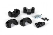 Bar converter Ø 22mm to Ø 28mm. h 20 mm. Black.