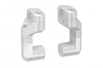 Vario bar back for Ø 22 mm handlebar Up/back variable. Silver.