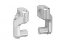 Vario bar back for Ø 28 mm handlebar Up/back variable. Silver.