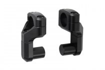 Vario bar back with conversion Ø 22 to 28 mm Up/back variable. Black.