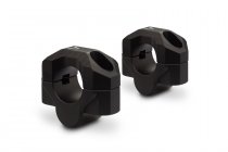 Bar riser for Ø 28 mm handlebar H=20 mm. Black. Milled.