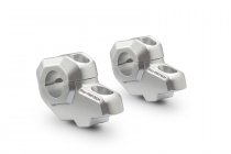 Bar back for Ø 22 mm handlebar H=30 mm. Back 21 mm. Silver.