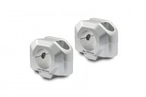 Bar riser for Ø 28 mm handlebar H=20 mm. Silver.