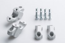 Bar back H=32 mm. Back 25 mm. Silver. BMW models.