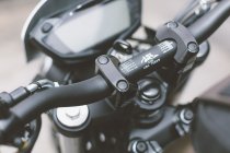 Superbike handlebar Ø 28,6 mm incl. converter Black. Aluminum. Tapered. 740mm.