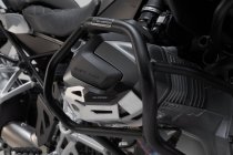 Cylinder guard Black/Silver. BMW R 1250 GS/Adv, R 1250 RS/ RT.