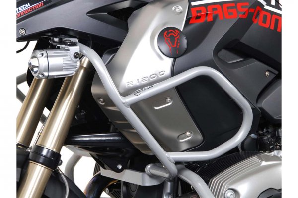 Upper crash bar Silver. BMW R 1200 GS (04-07). With Crasbar only.