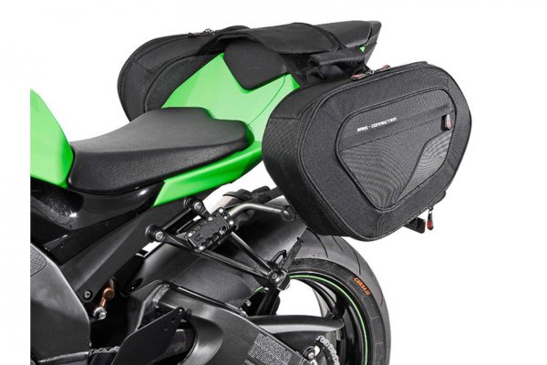 BLAZE saddlebag set Black/Grey. Kawasaki Ninja ZX-10R (07-10).