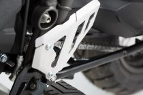 Heel guard left Silver. Triumph Tiger 800 models (10-).