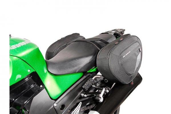 BLAZE H saddlebag set Black/Grey. Kawasaki ZZR1400 (07-).