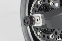 Slider set for rear axle Black. BMW F-models. Husqvarna Nuda 900.