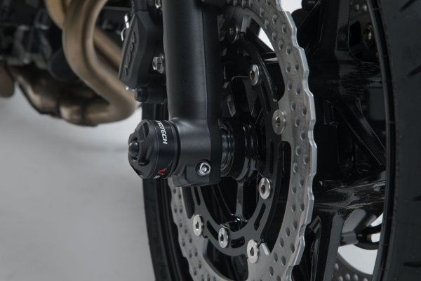 Slider set for front axle Black. Kawasaki Z650 (16-), Ninja 650 (16-).