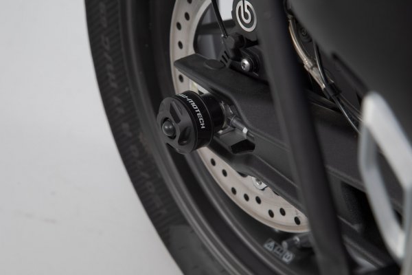 Slider set for rear axle Black. Triumph Tiger 800 (10-) / 900 (19-).
