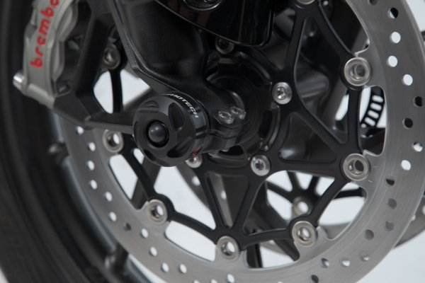 Slider set for front axle Black. Triumph, Honda, Yamaha.