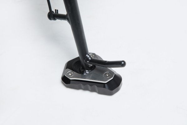 Extension for side stand foot Black/Silver. Kawasaki Z650 / Ninja 650 (16-).