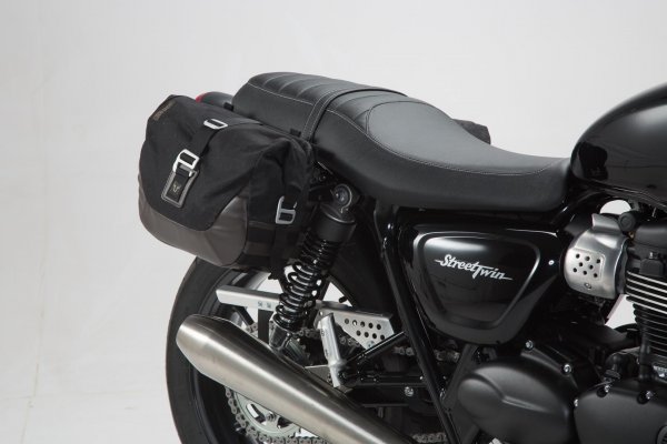 Legend Gear side bag system LC Triumph Street Twin/Cup, Thruxton TFC.