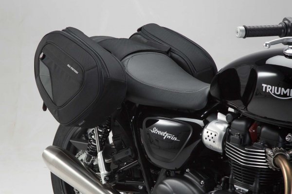 BLAZE H saddlebag set Black/Grey. Thruxton,Bonne/T,SpeedStreetTwin/C.