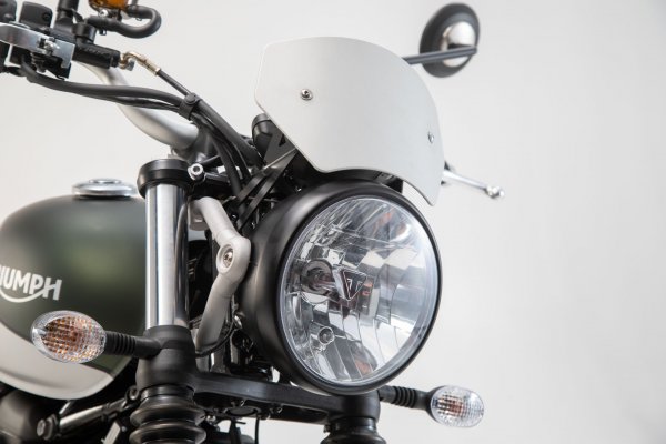 Windscreen Silver. Triumph Street Scrambler 900 (16-).