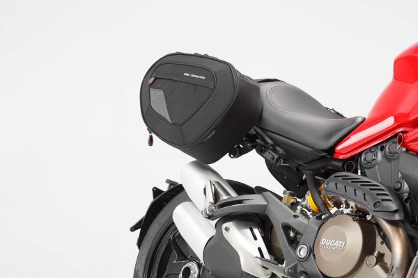 BLAZE H saddlebag set Black/Grey. Ducati Monster 821, 1200 / S.