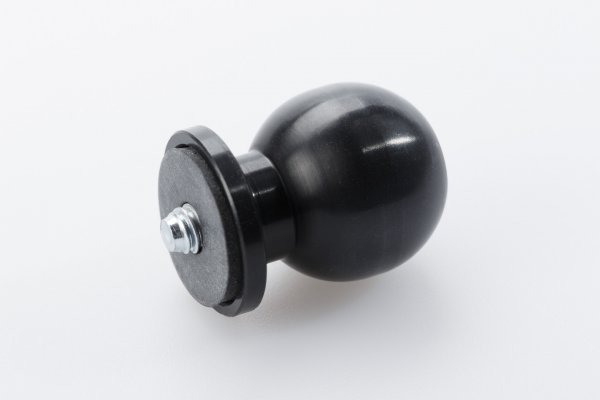 1" ball for camera mount For RAM arm. Camera thread. Black.