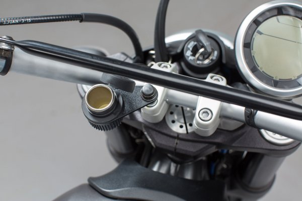 Cigarette lighter socket bracket M10 For handlebar mount with M10 screw.