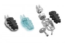 EVO footrest Stainless steel. Adjustable.