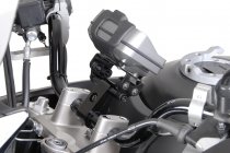 GPS mount with handlebar clamp For Ø 22 mm handlebar. Vibration-damped. Black.