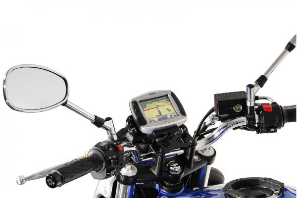 GPS mount for handlebar Black. Honda models, Suzuki SFV 650 (09-16).