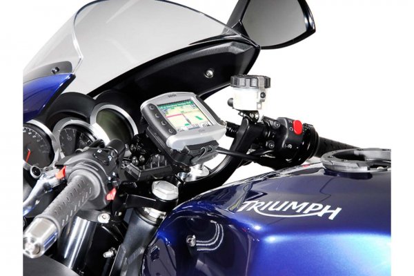 GPS mount for handlebar Black. Shock absorbent.