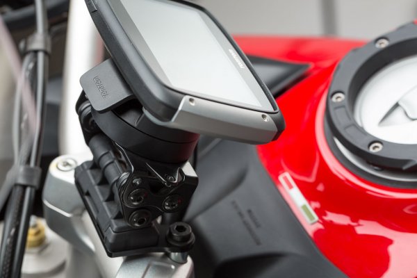 GPS mount for handlebar Black. Ducati Multistrada 1200 / 950 / 1260.