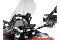 GPS mount for handlebar Black. Ducati Multistrada 1200 / S (10-14).