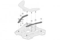 Adapter kit for ADVENTURE-RACK For Krauser K-Wing, Hepco&Becker C-Bow. Black.