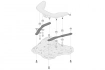Adapter kit for ADVENTURE-RACK For Krauser K-Wing, Hepco&Becker C-Bow. Black.